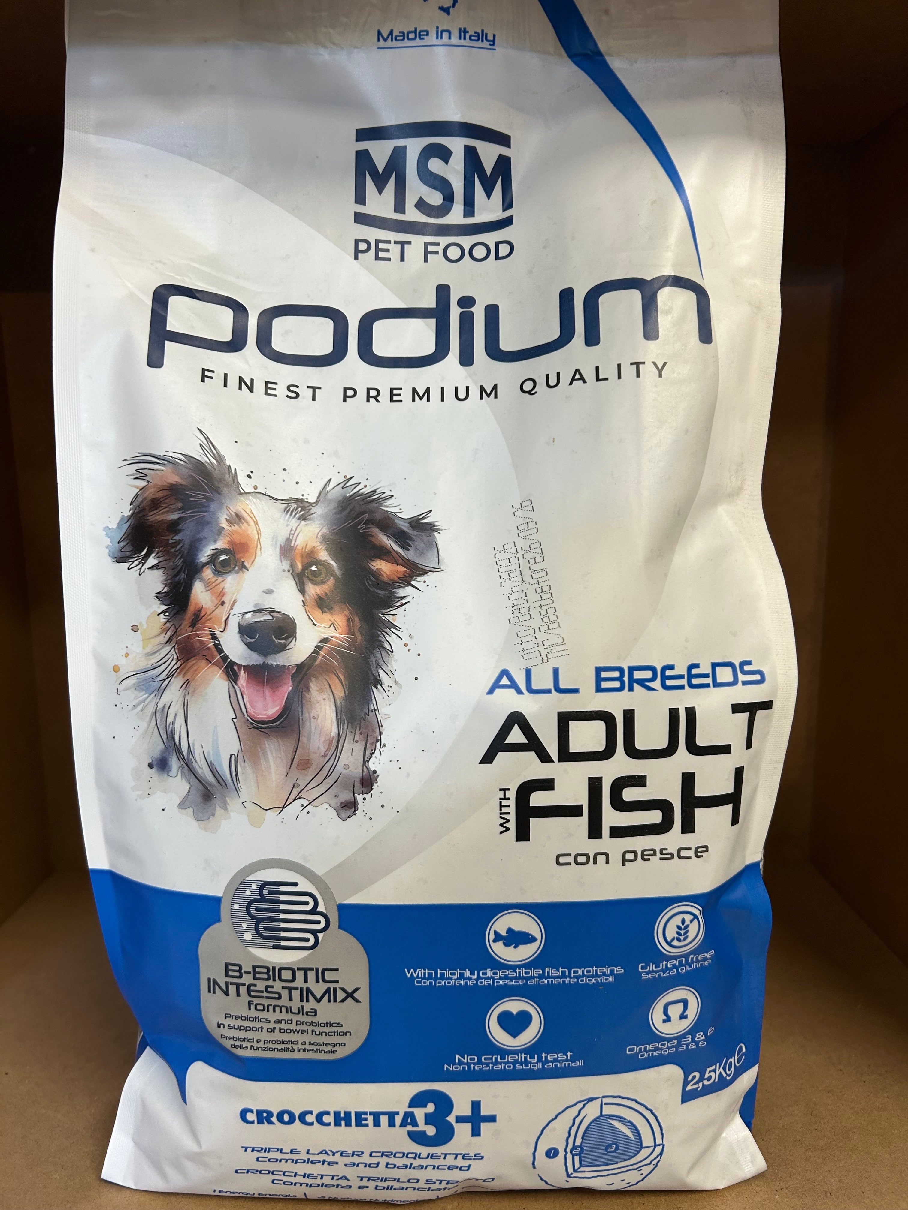 Croquette Poduim Adulte Poisson 2.5kg