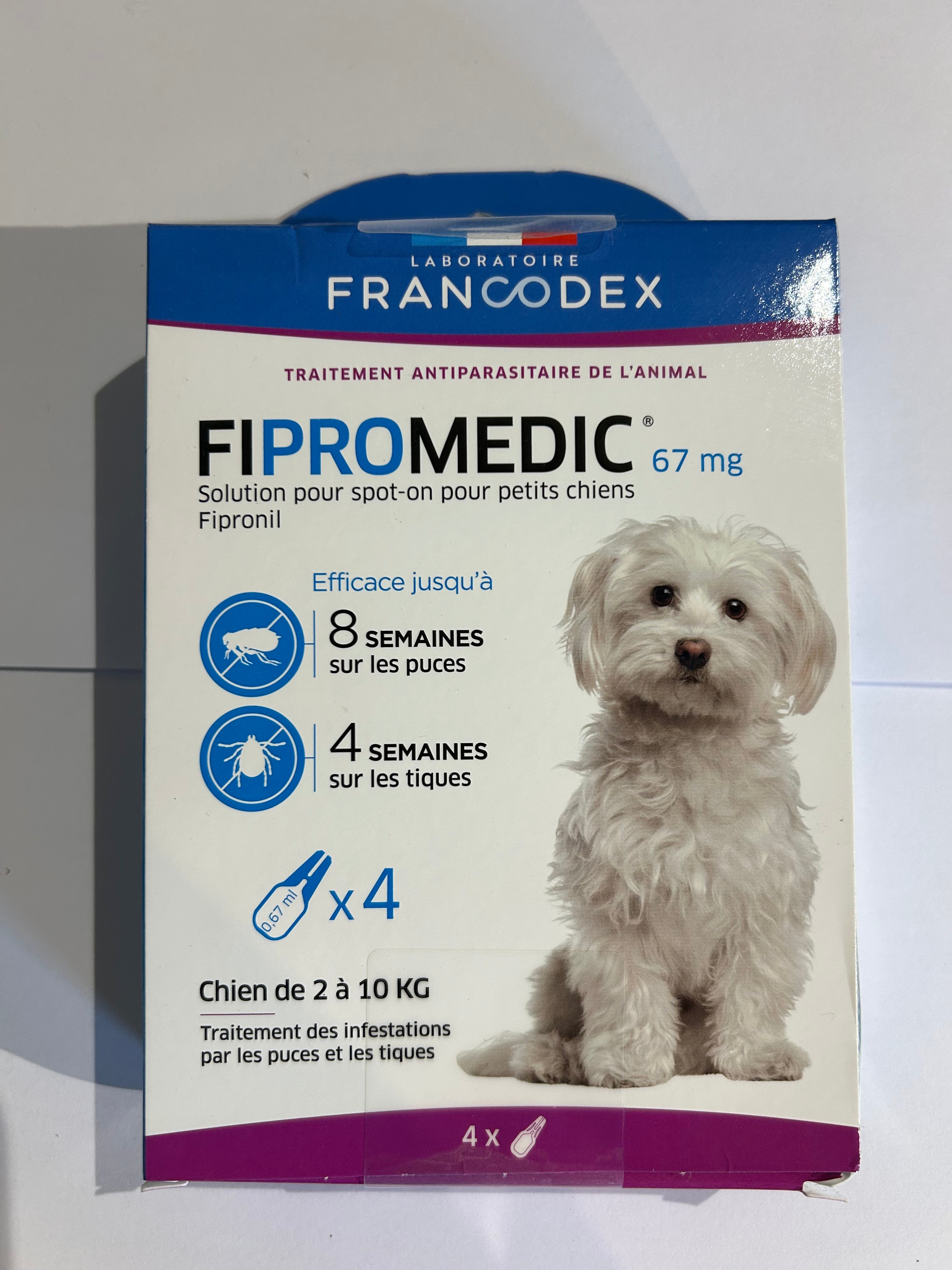 Fipromedic 67 mg – Pipettes Antiparasitaires Petit Chien - Francodex