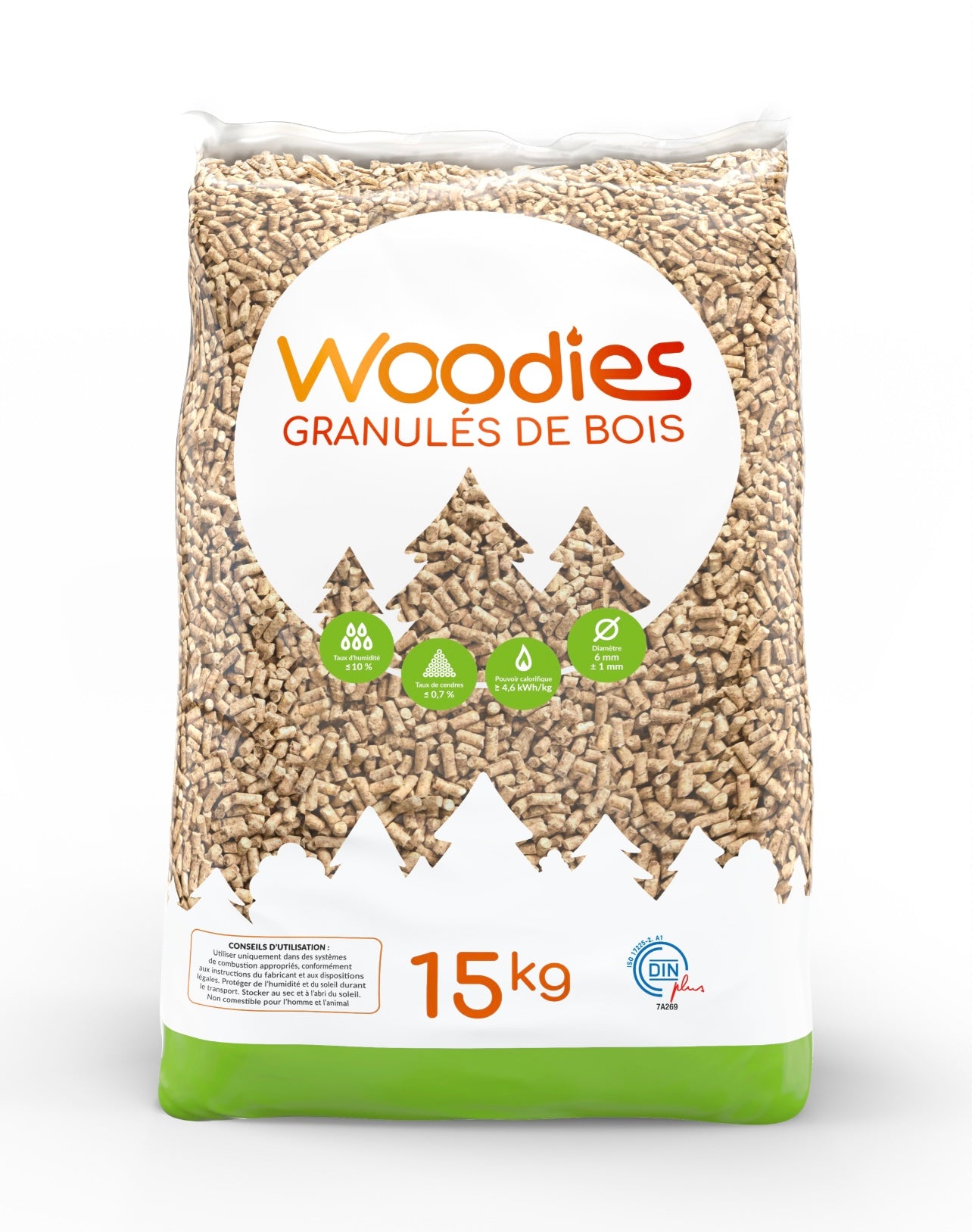 Granulés de bois 15 kg - Woodies