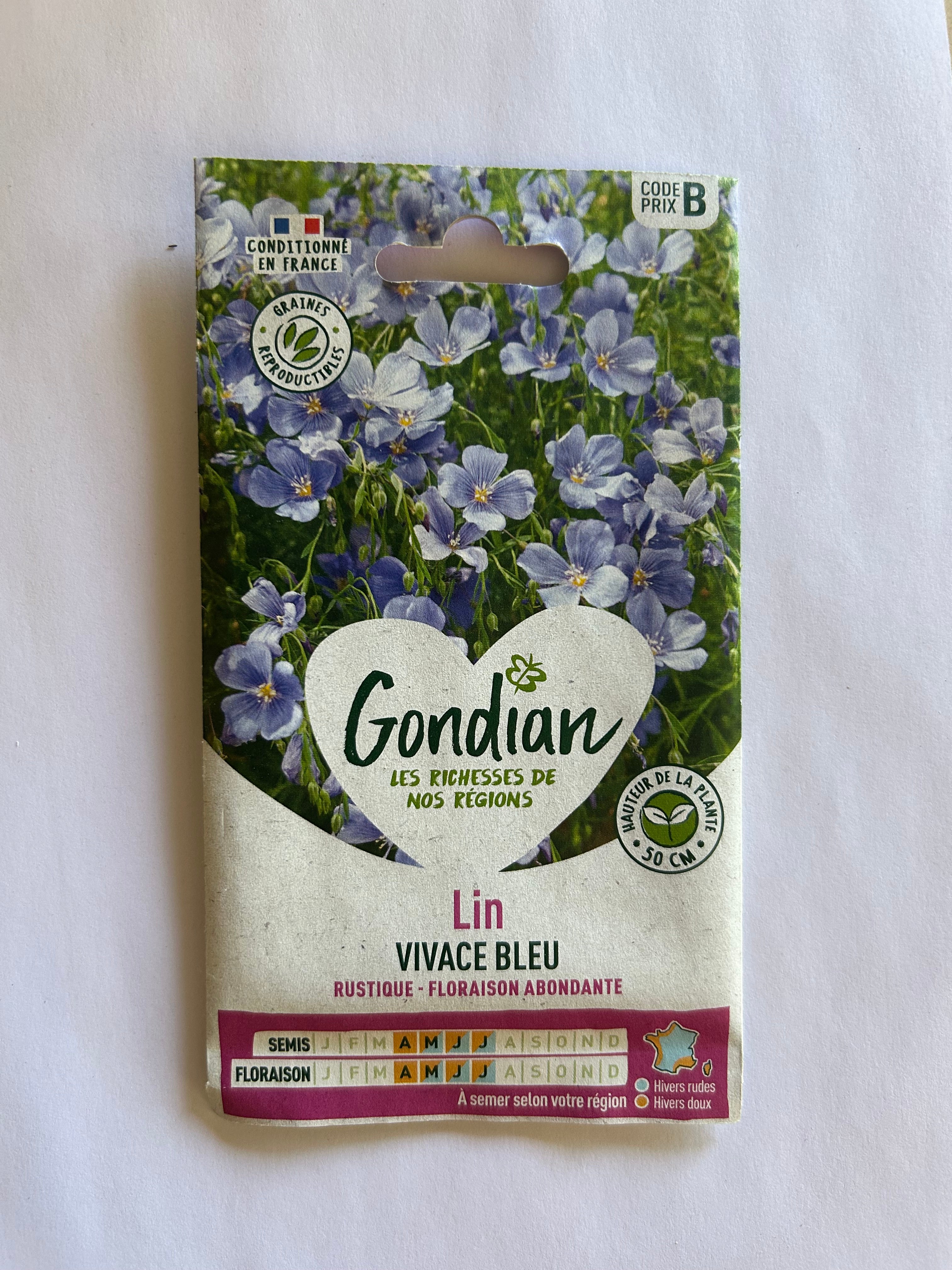 Lin vivace bleu