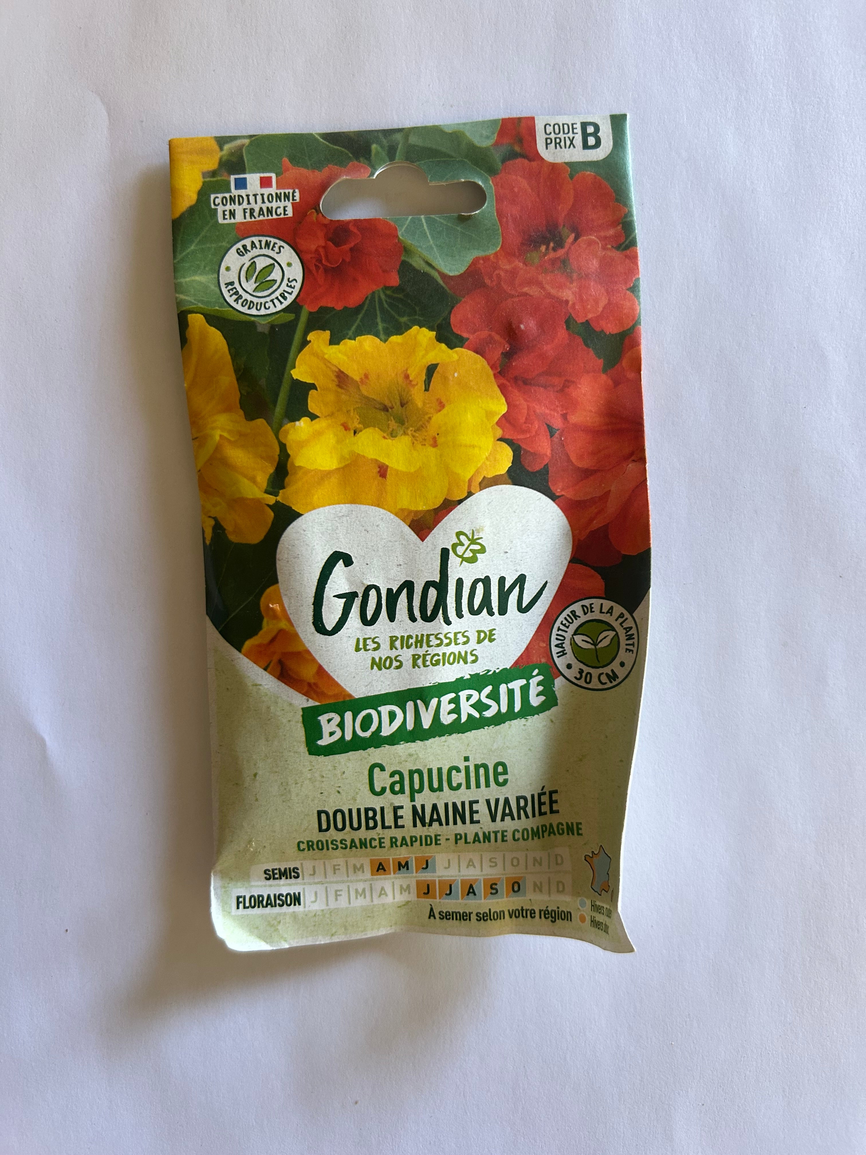 Capucine double naine variée