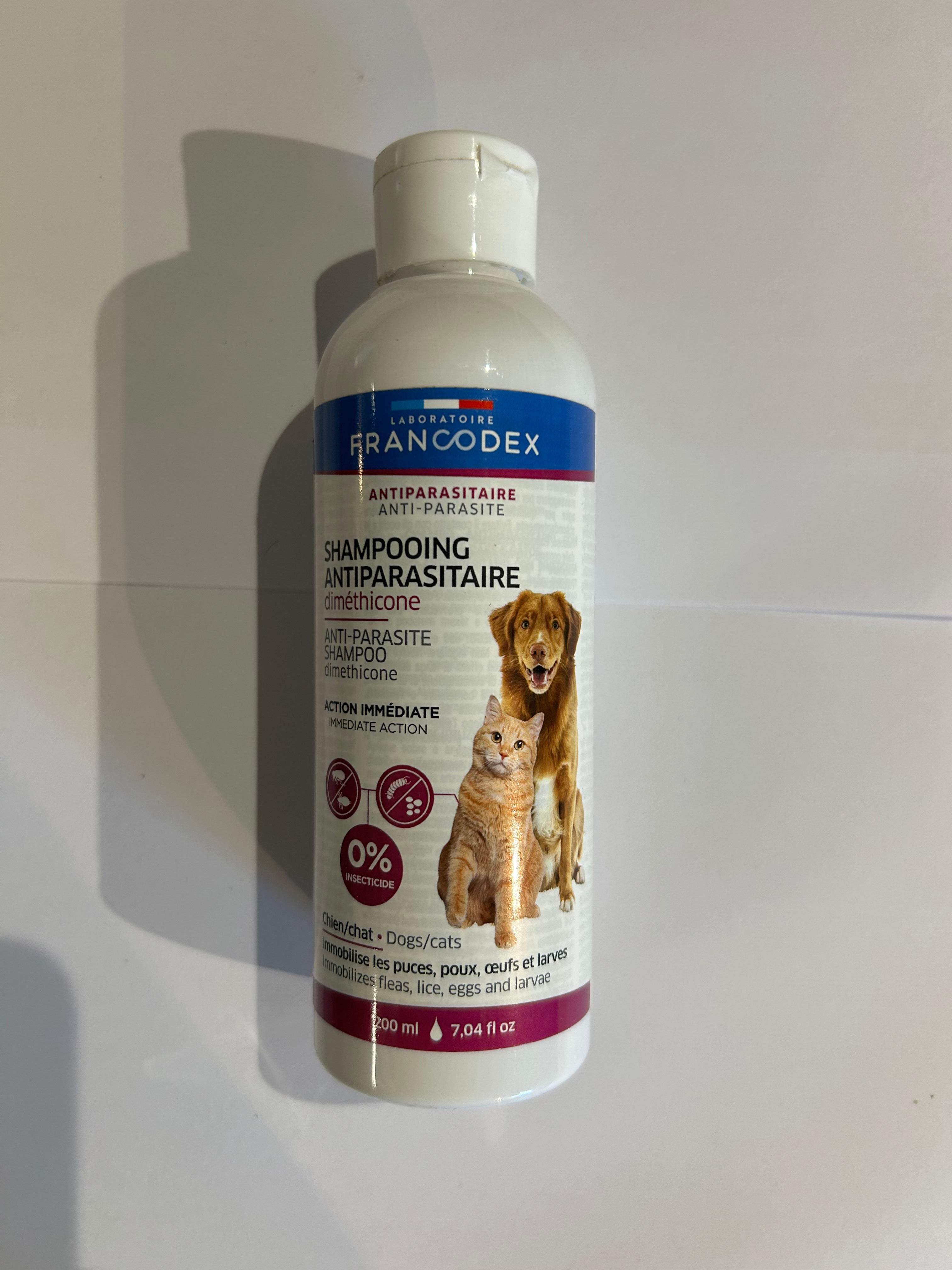 Shampoing Antiparasitaire Diméticone Chien & Chat - Francodex